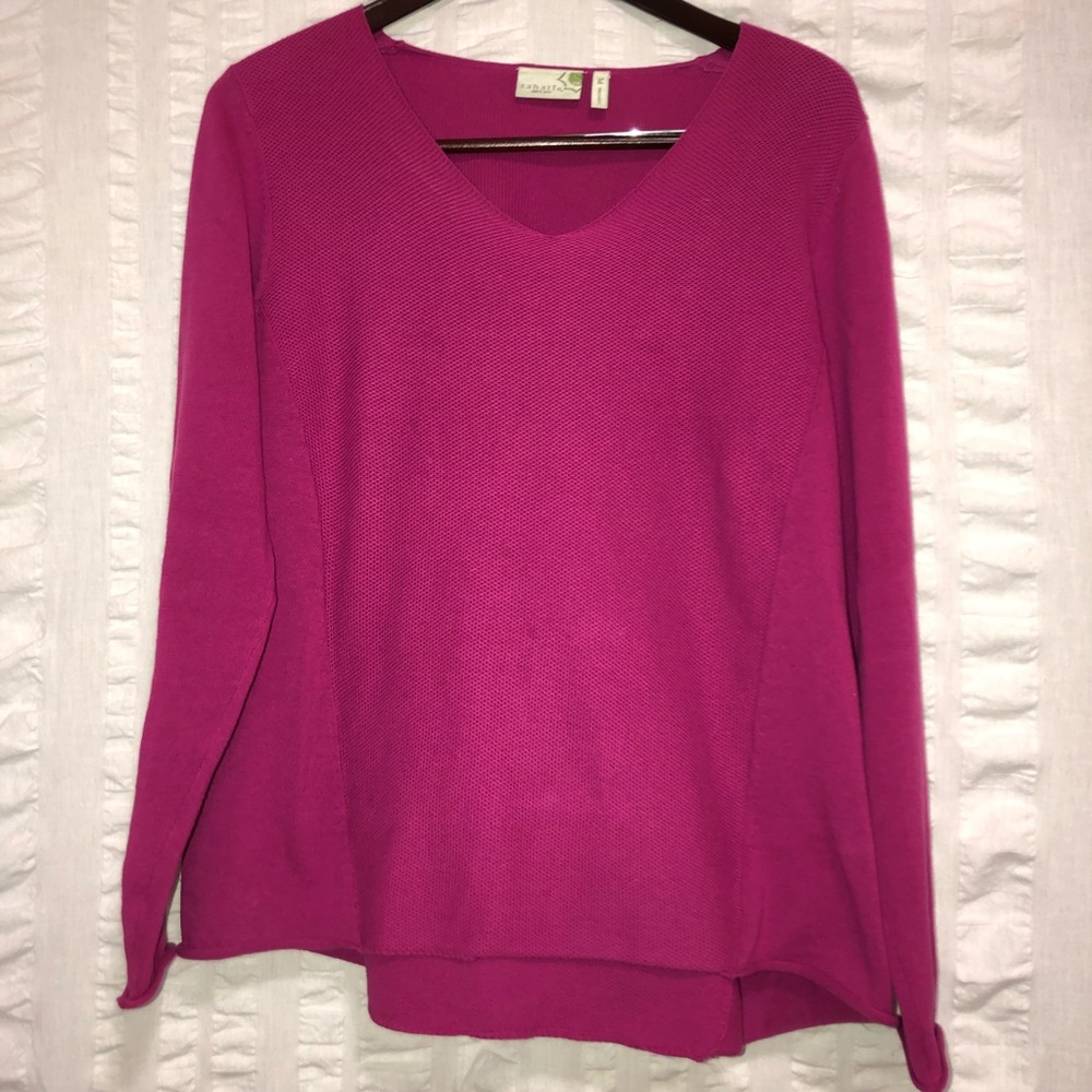 Sahalie Dark Pink Knit Top